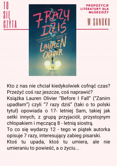 "7 razy dziś " Lauren Oliver