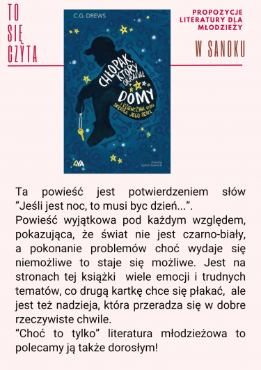 "Chłopak, który okradał domy. I dziewczyna, która skradła jego serce"   C. G. Drews